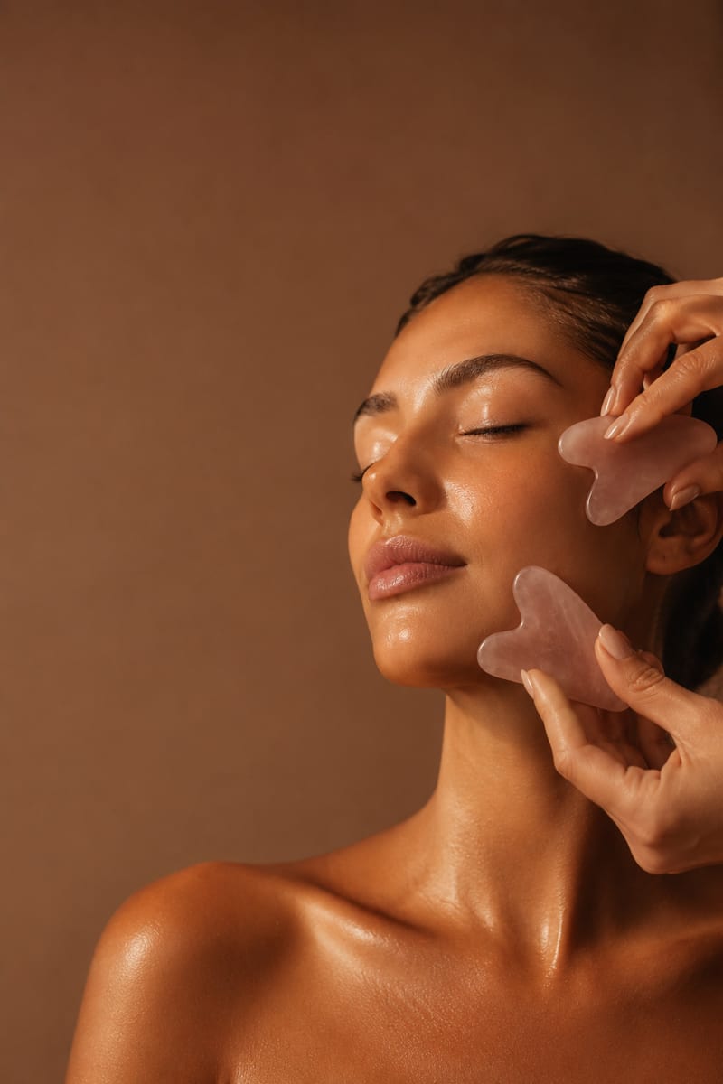 Gua sha lymphatic ritual